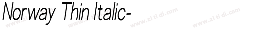 Norway Thin Italic字体转换